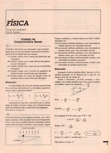 Física Para O Vestibular - Blog de Física: Física para Vestibular (Resumo)