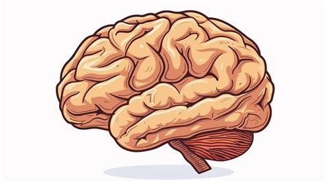 cartoon  brain vector illustration premium ai generated vector