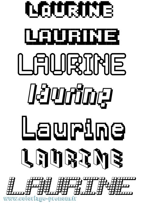 Coloriage du prénom Laurine : à Imprimer ou Télécharger facilement