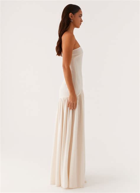 Eden Strapless Maxi Dress - Ivory – Peppermayo