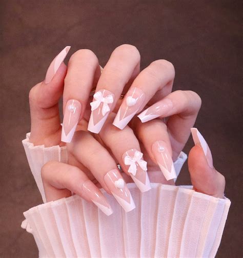 Light Pink Tip Acrylic Nails