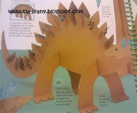 PASO A PASO CON JEANNINE: DINOSAURIO HECHO DE CARTON | Artesanías de