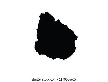 Uruguay Outline Map Country Shape Stock Vector (Royalty Free ...