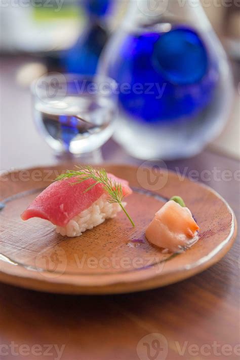 fresh tuna sushi  stock photo  vecteezy