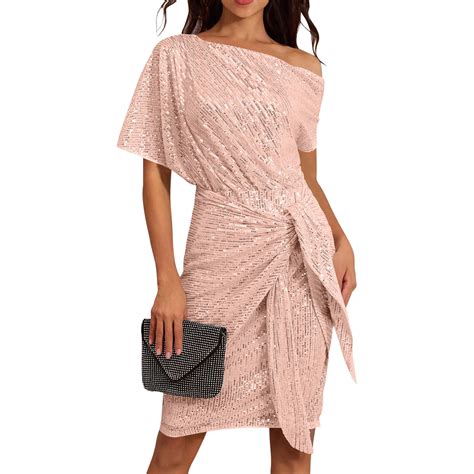 Biziza Basic Wedding Guest Dresses for Women 2025 Trendy Pink Pleated