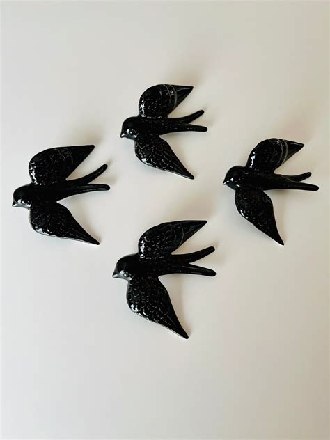 Black Swallows in Portuguese Ceramics, Swallows From Portugal, Ceramic