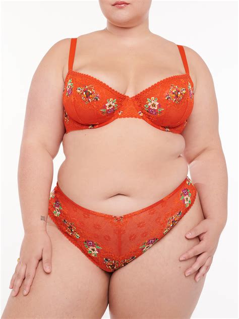 Dolled Up Lace Cheeky in Multi & Orange & Red | SAVAGE X FENTY