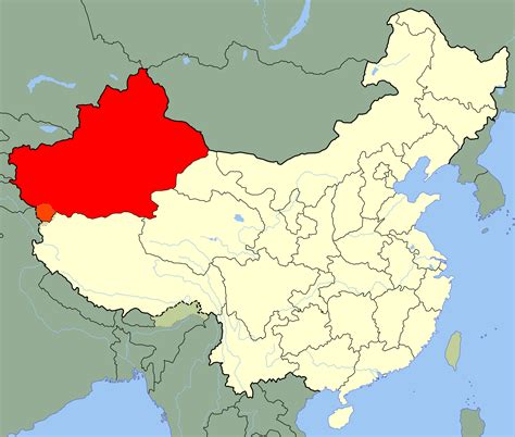 China Xinjiang Location Map • Mapsof.net