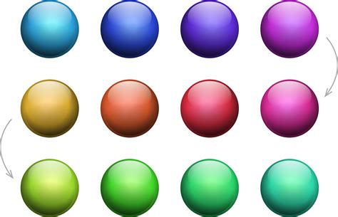 set  multi colored balls design element vector illustration