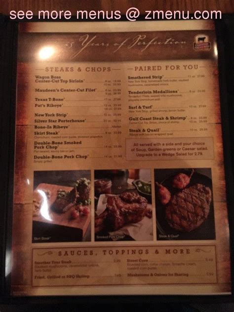 Menu at Saltgrass Steak House steakhouse, Metairie
