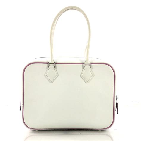 Hermes Plume Bag Bicolor Epsom 28 White 391189