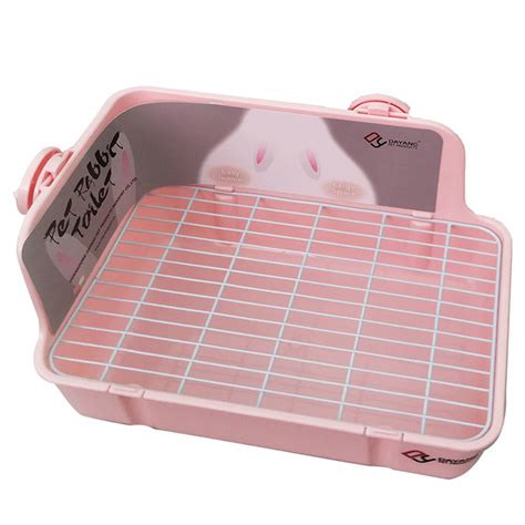 Rabbit Litter Box Corner Litter Pan Bedding Box Toilet Potty Trainer