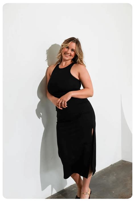 Luxury Racer Midi Dress Black | FullerBustBestie Collab | FEMSS