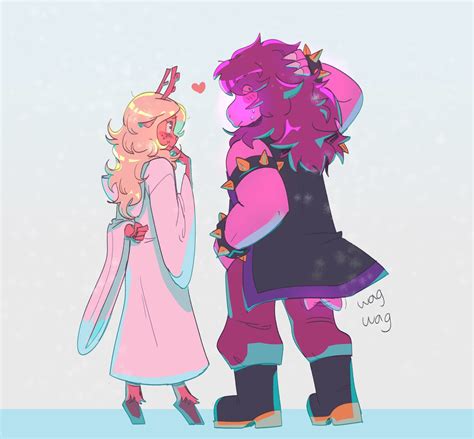 Noelle and Susie in the Dark World - Susie's tail is wagging (By