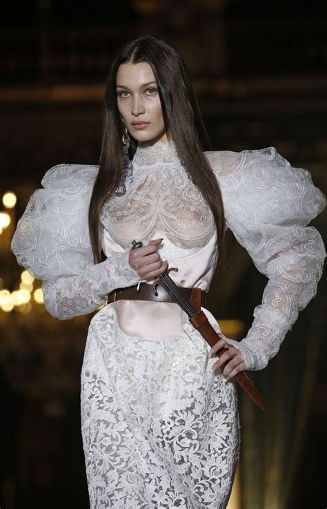 Bella Hadid Naked Tits at Vivienne Westwood Ready To Wear Fall Winter