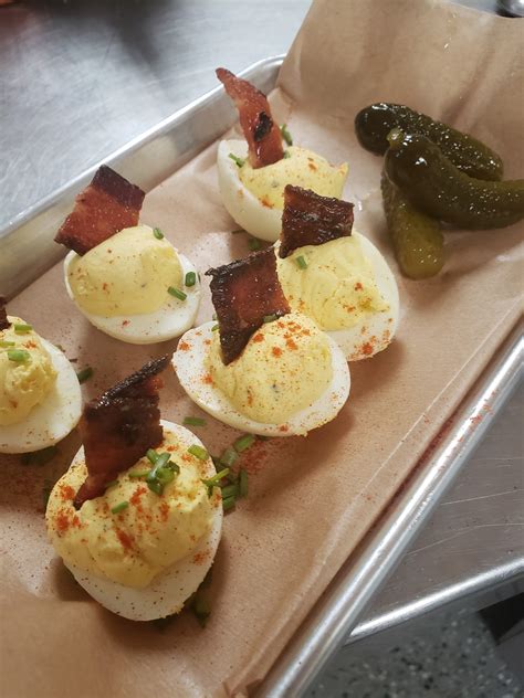 The Coppermill - New candied bacon deviled eggs! #newmenu...