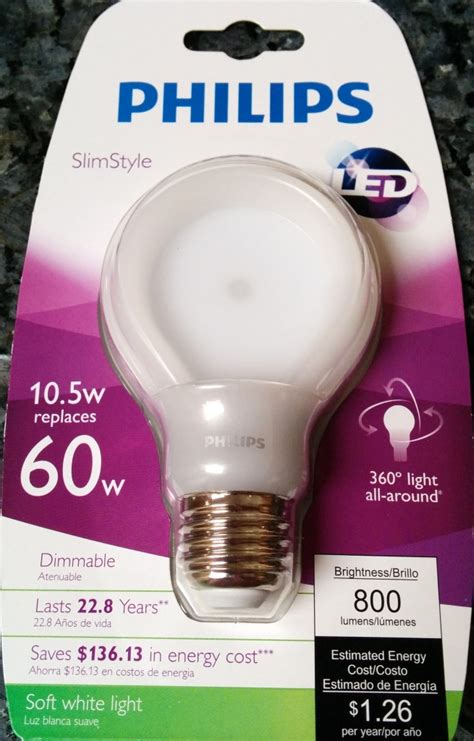 Philips 60w LED bulb | Ted's Energy Tips