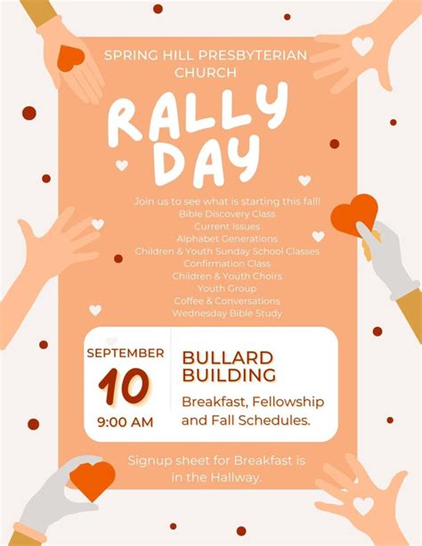 rally day kick  springhill presbyterian church