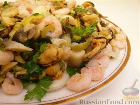 Салат из морепродуктов, рецепты на RussianFood.com: 1107 рецептов ...