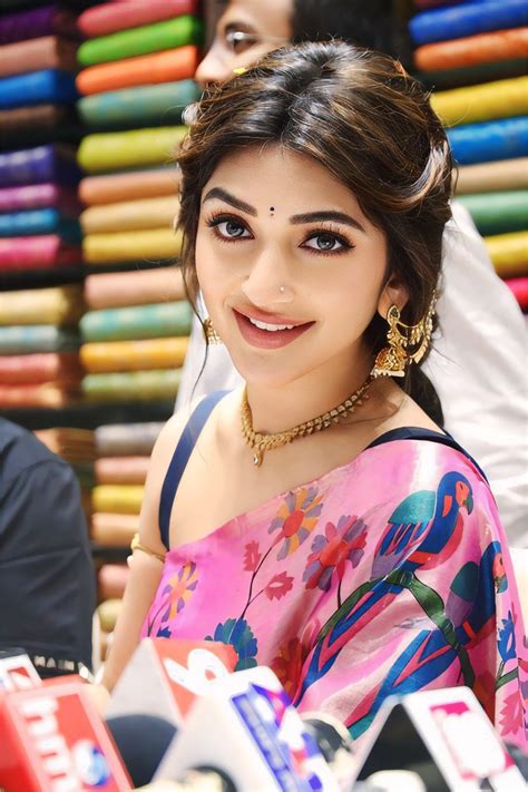 sreeleela  vibrant floral saree  maangalya mall launch south