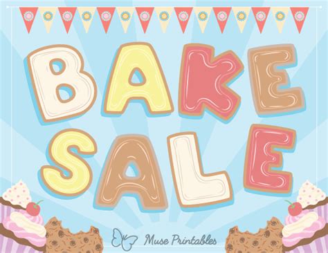 Printable Spring Bake Sale Sign