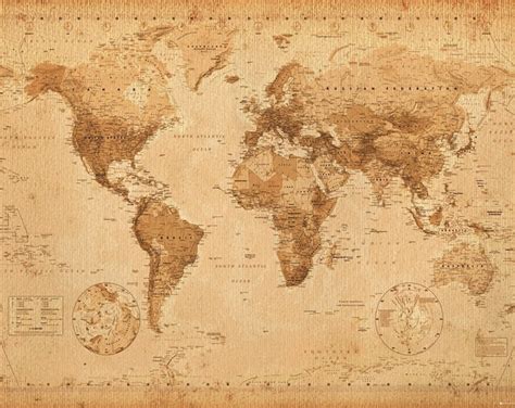 Antique Vintage Style World Map Poster - Etsy