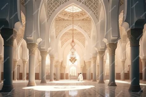 Premium Photo | Traditional Islamic arches framing a view of Generative ai