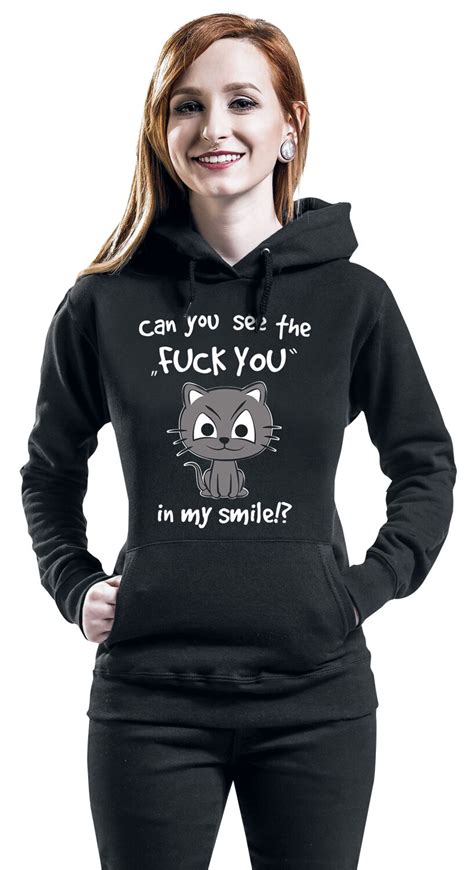 fuck    smile tierisch sweat shirt  capuche