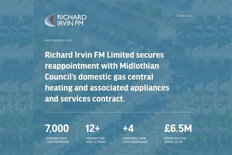 Richard Irvin FM Limited secures reappointment with Midlothian Council ...