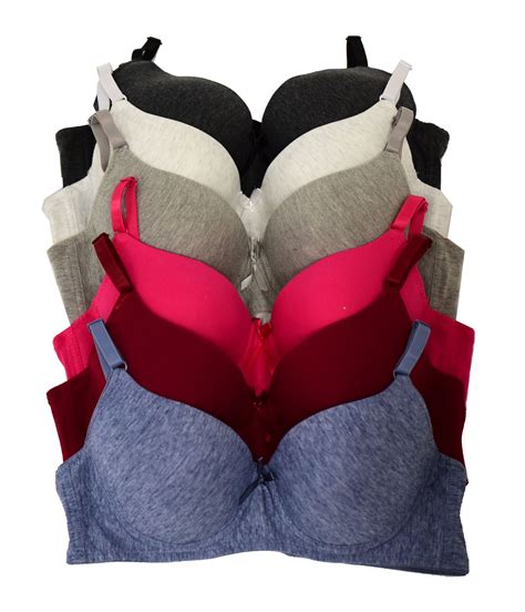 Viola’s Secret - Women Bras 6 Pack of T-shirt Bra B Cup C Cup D Cup DD