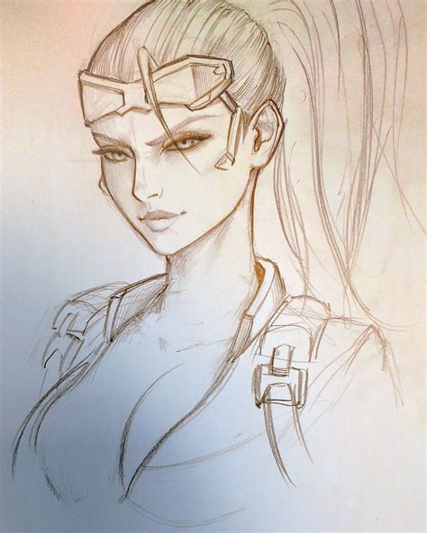 Sciamano240's Art on Twitter: "Drawing of Widowmaker, made during my