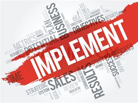 Implement word cloud, business concept | Stock vector | Colourbox 