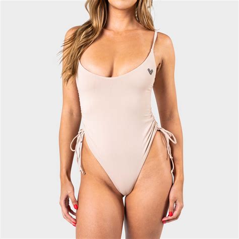 Women's Swimwear Nude Side-Tie One-Piece Swimsuit – VEVE Swim
