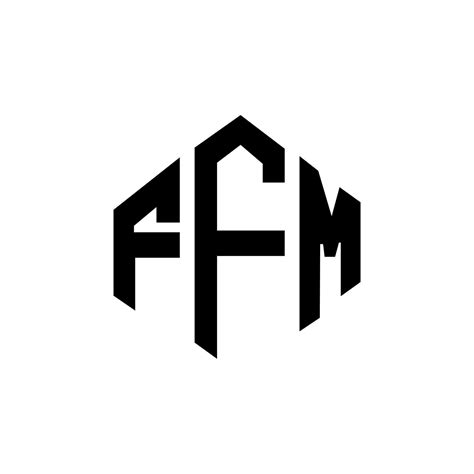 création de logo de lettre ffm avec forme de polygone. création de logo