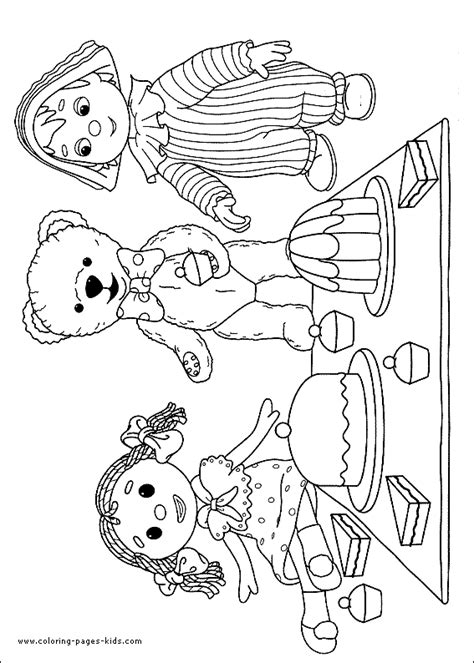 Andy Pandy with Teddy and Looby Loo color page