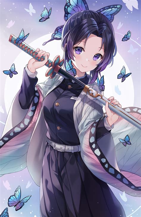 kochou shinobu kimetsu  yaiba image  hitsukuya