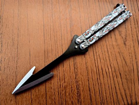 Нож бабочка Тренировочный полностью не острый стрела для трюков детский ...