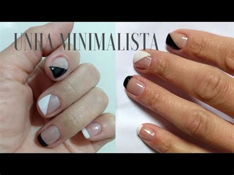 Esmaltação Preta E Branca - Unha minimalista/esmaltação preta e branca. - YouTube