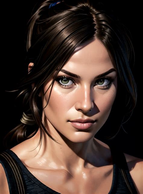 Lara Croft closeup by SkyeDigitalTales on DeviantArt