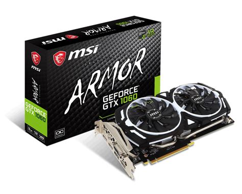 Specification GeForce GTX 1060 ARMOR 3G OCV1 | MSI Global - The Leading ...