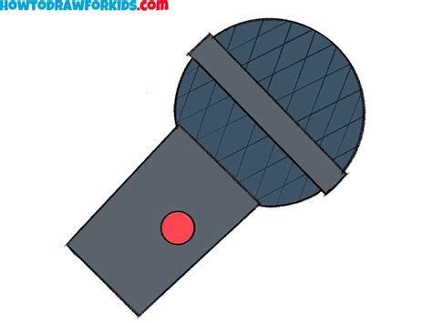 how to draw a microphone