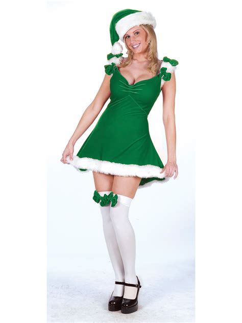 Womens Sexy Elf Dress Green Costume - Walmart.com