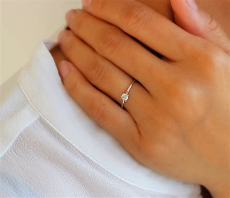 Simple White Gold Engagement Ring