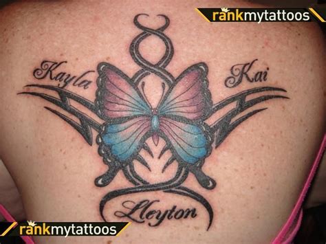 Butterfly+With+Kids+Names+Tattoo | Tattoos with kids names, Name ...