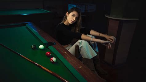 3840x2160 Girl Table Pool Posing 4k HD 4k Wallpapers, Images