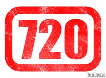 720 Text Effect and Logo Design Number