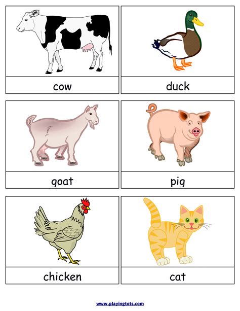 Free Printable Farm Animal Flash Cards | Free Printable