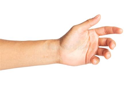 Man Hand is Reaching Out so it Can Shake Hands Isolated on White ...