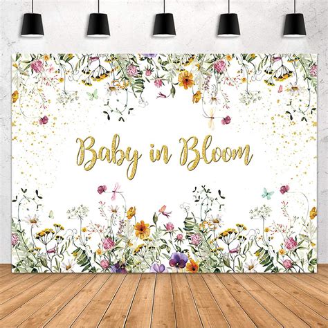 Amazon.com : MEHOFOND 7x5ft Baby in Bloom Backdrop for Girl Wildflower