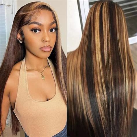 Black Hair With Honey Blonde Highlights